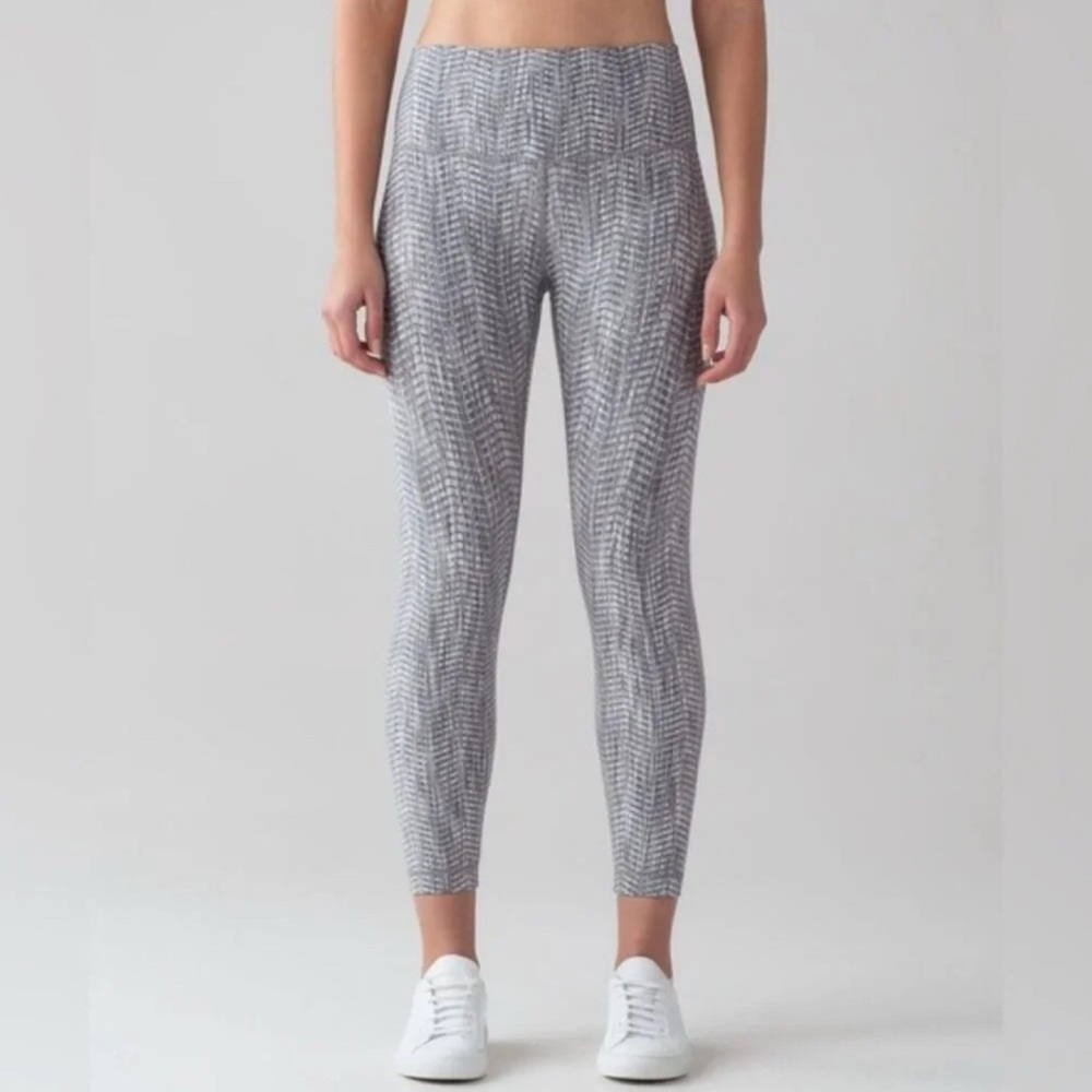 Lululemon Wunder Under Hi-Rise 7/8 Tight *25" Luon Arrow Battleship Silver - Picture 3 of 14